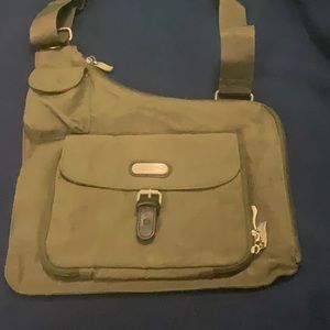 Baggallini Army Green Large Crossbody Bag.
